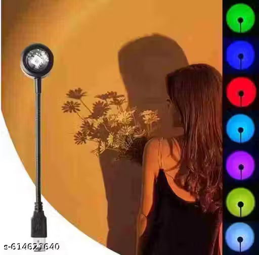 Classic 360 DEGREE ROTATION USB SUNSET LAMP PROJECTOR NIGHT LIGHT + 2025 ROMANTIC AUTO ROOF USB STAR WITH MINI DISCO